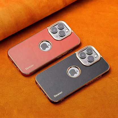Apple 15-12 leather phone case. High-end cowhide cover. All-inclusive anti-fall advanced sense