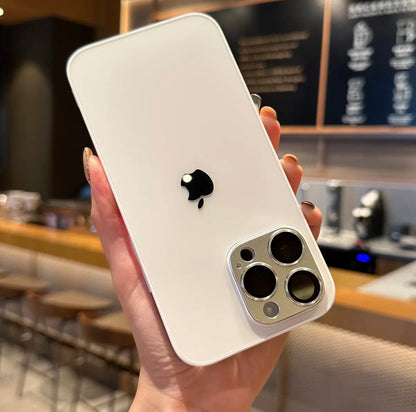 Apple 15/14/13/12/11 all-inclusive lens metal goggles frosted phone case