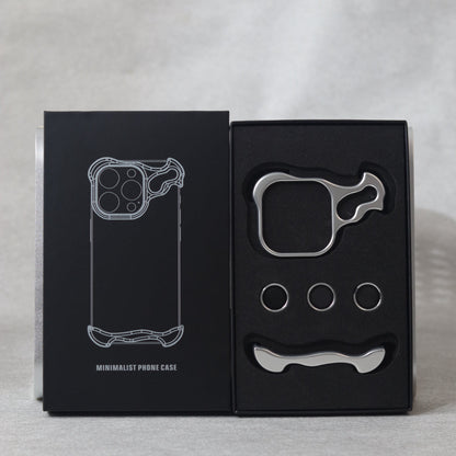 Apple16-12 special-shaped zinc alloy, metal corner pads, simple anti-fall bare metal feel, lens protection