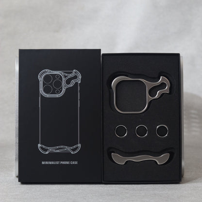 Apple16-12 special-shaped zinc alloy, metal corner pads, simple anti-fall bare metal feel, lens protection