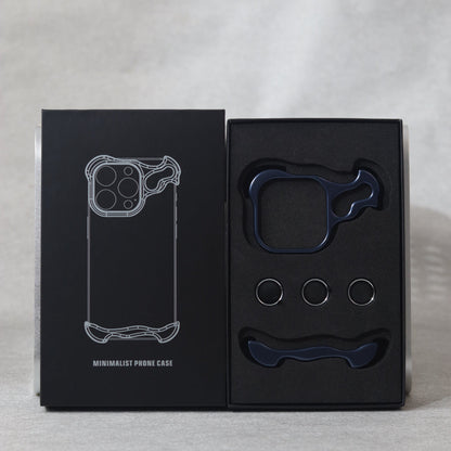 Apple16-12 special-shaped zinc alloy, metal corner pads, simple anti-fall bare metal feel, lens protection