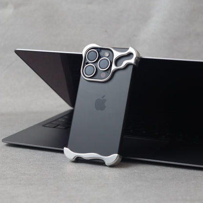 Apple16-12 special-shaped zinc alloy, metal corner pads, simple anti-fall bare metal feel, lens protection