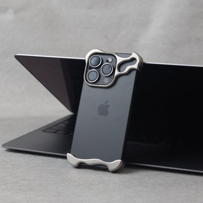 Apple16-12 special-shaped zinc alloy, metal corner pads, simple anti-fall bare metal feel, lens protection