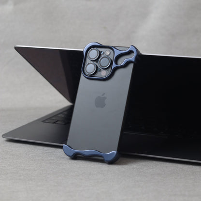 Apple16-12 special-shaped zinc alloy, metal corner pads, simple anti-fall bare metal feel, lens protection