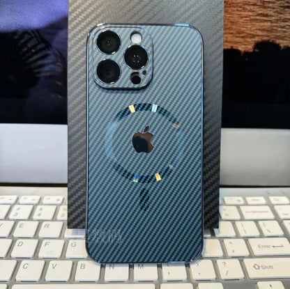 جراب مغناطيسي فائق النحافة مصنوع من ألياف الكربون لأجهزة Apple 15~12