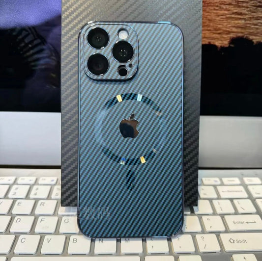 جراب مغناطيسي فائق النحافة مصنوع من ألياف الكربون لأجهزة Apple 15~12