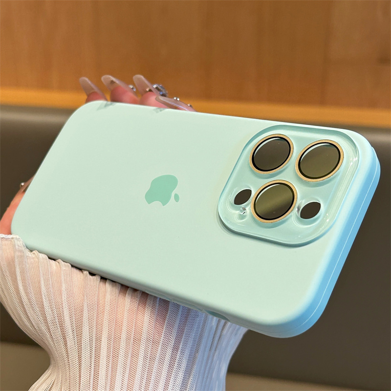 Liquid silicone comes with lens film Apple 16/12 mobile phone case new all-inclusive anti-fall
