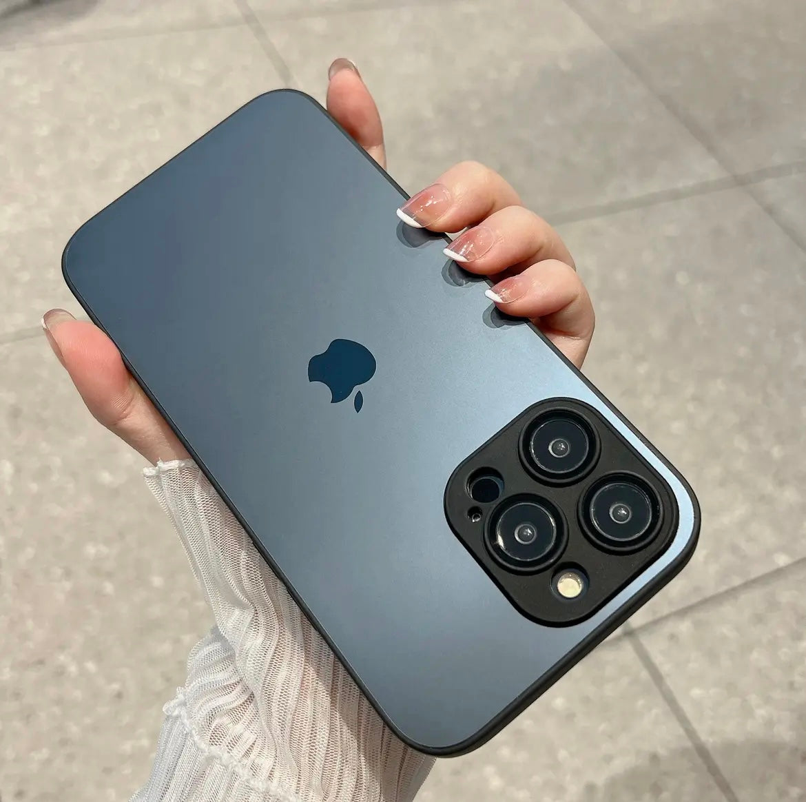 Popular frosted Apple 15-11 mobile phone case with lens film Internet celebrity silicone case