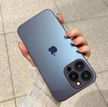 Popular frosted Apple 15-11 mobile phone case with lens film Internet celebrity silicone case