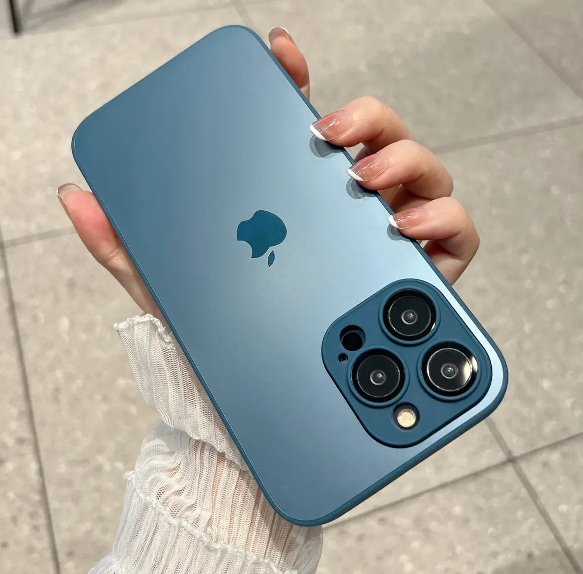 Popular frosted Apple 15-11 mobile phone case with lens film Internet celebrity silicone case