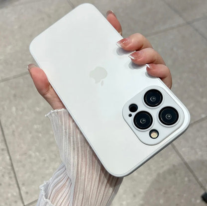 Popular frosted Apple 15-11 mobile phone case with lens film Internet celebrity silicone case