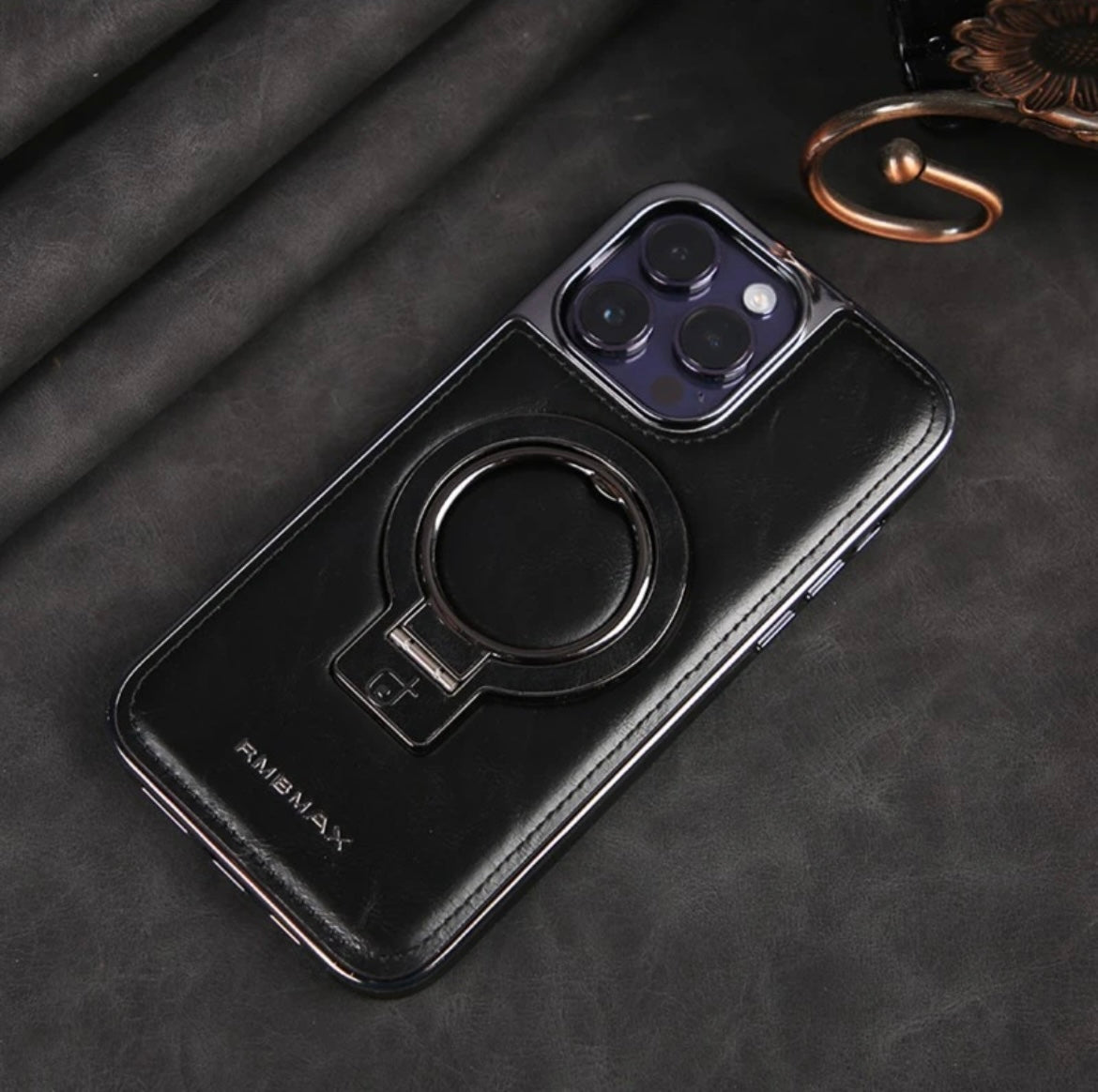 Apple 16-12" stand anti-fall mobile phone case business, magnetic light luxury personality men's case
