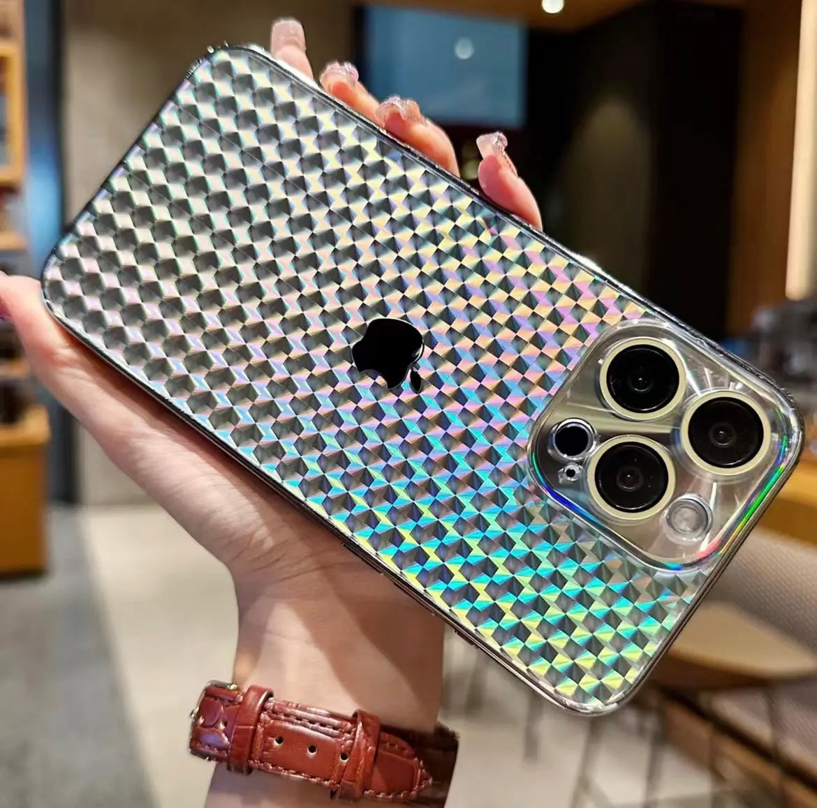 iPhone 15/11 all-inclusive lens scale frosted back panel electroplating mobile phone case