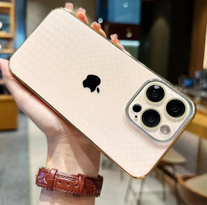 iPhone 15/11 all-inclusive lens scale frosted back panel electroplating mobile phone case