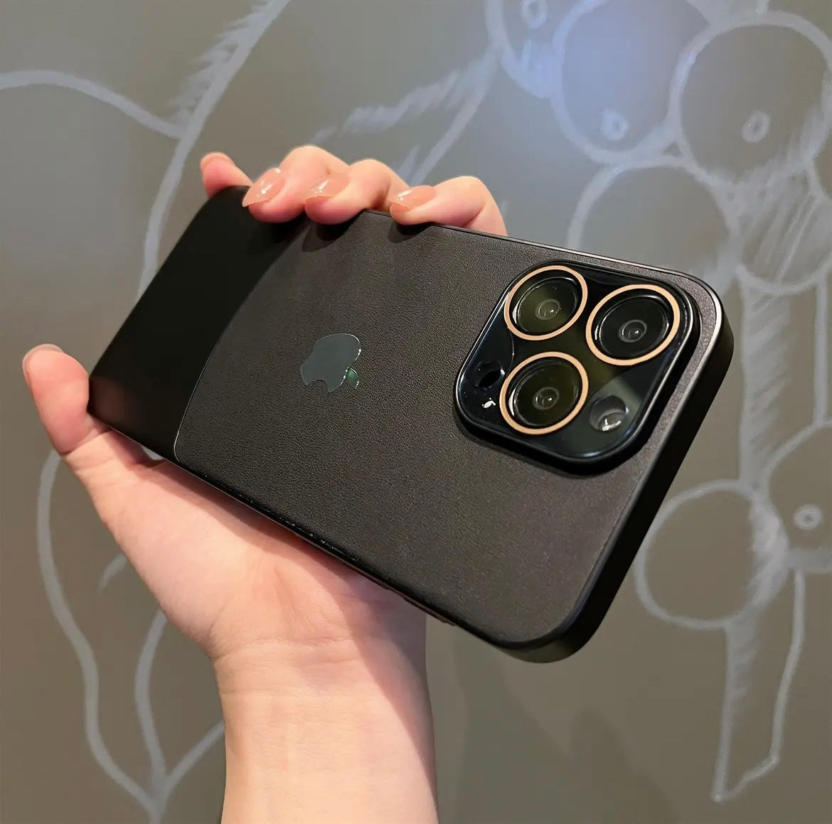 New iPhone 15/12 plain leather phone case Protective case