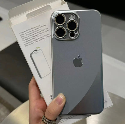 Apple 15/13 double-stitched matte frosted full leather texture anti-fall mobile phone case