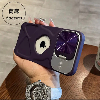 Protective cover magnetic label bracket mobile phone case Apple 15-11 men and women