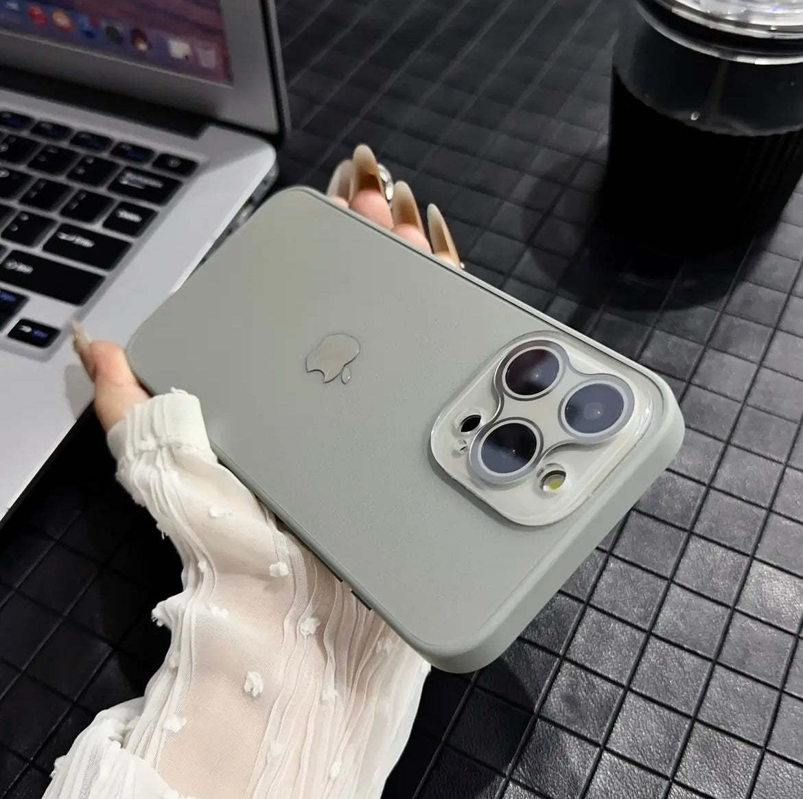 Apple 15-12 Smart Eyes all-inclusive lens instantly turns into 16 litchi leather mobile phone case