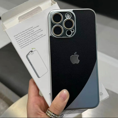 حافظة جلدية مزدوجة غير لامعة لأجهزة Apple 15/14/13/Double Matte 