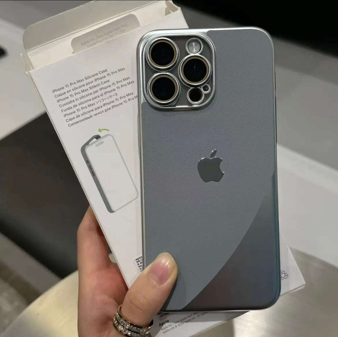 حافظة جلدية مزدوجة غير لامعة لأجهزة Apple 15/14/13/Double Matte 