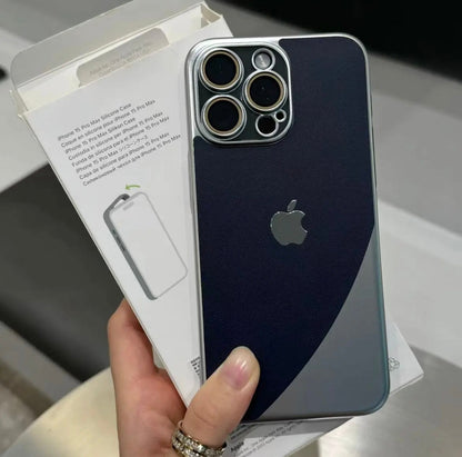 حافظة جلدية مزدوجة غير لامعة لأجهزة Apple 15/14/13/Double Matte 