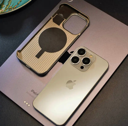 Apple 16-13 leather aluminum alloy protective case aromatherapy magnetic suction