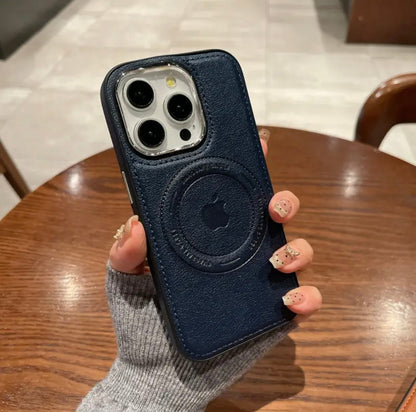 iPhone 15-12 luxury all-inclusive anti-fall shell simple high-grade leather mobile phone case