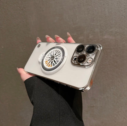 Apple 15-11 shell mirror electroplating transparent frameless decompression gyro bracket