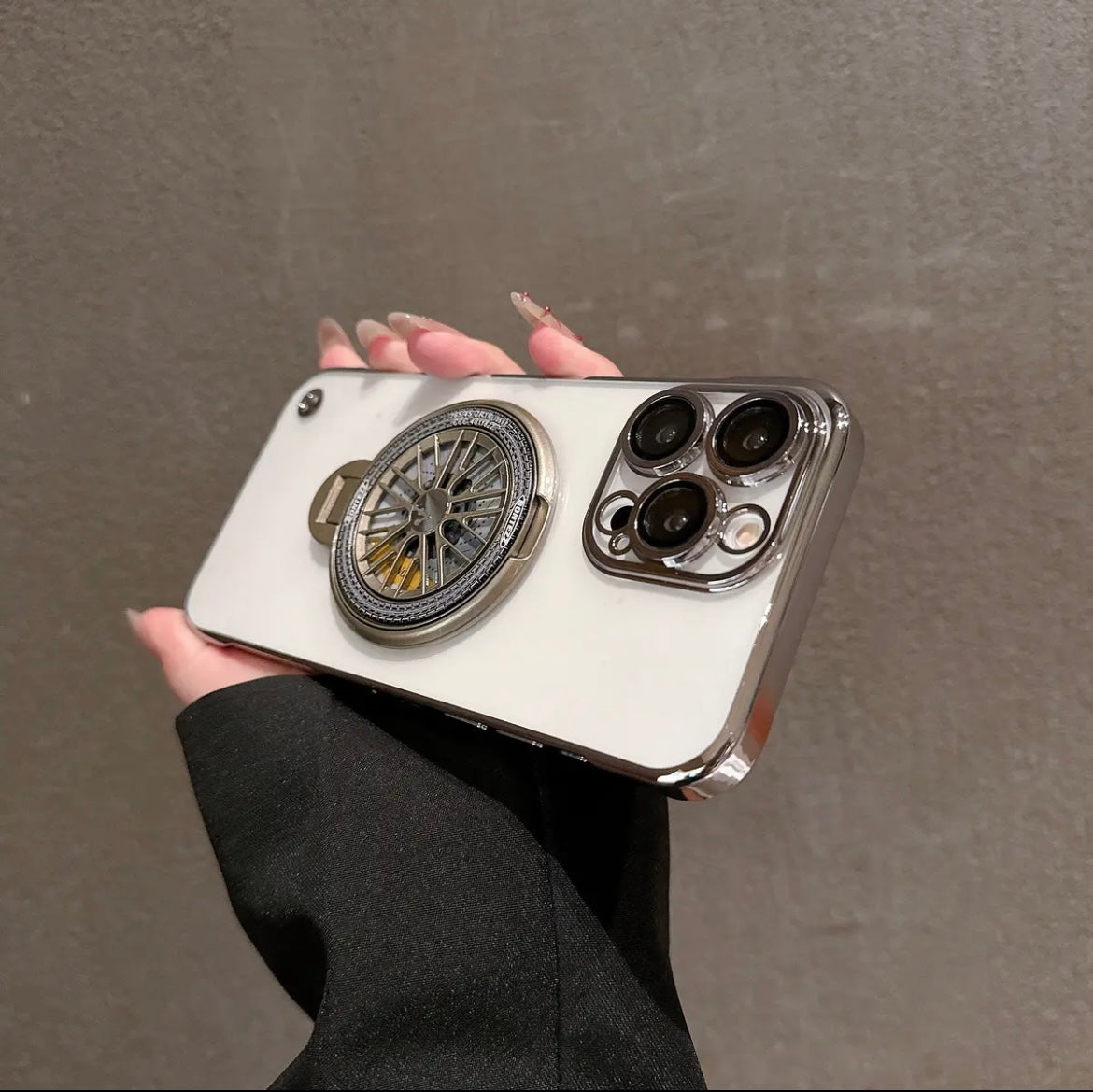 Apple 15-11 shell mirror electroplating transparent frameless decompression gyro bracket