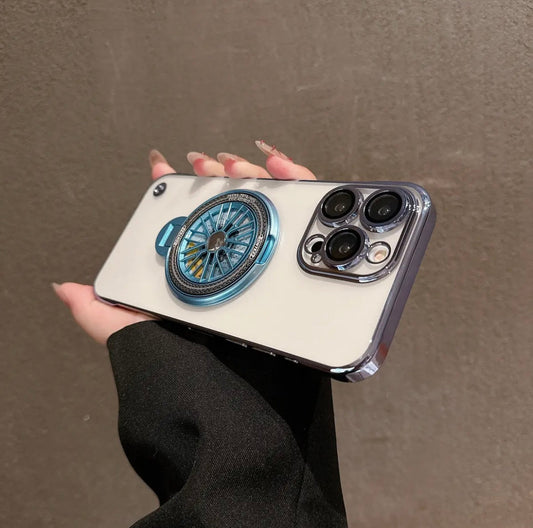 Apple 15-11 shell mirror electroplating transparent frameless decompression gyro bracket