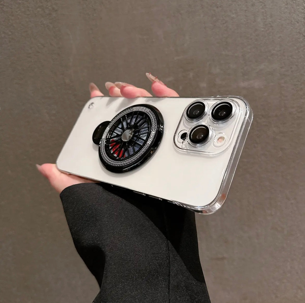 Apple 15-11 shell mirror electroplating transparent frameless decompression gyro bracket