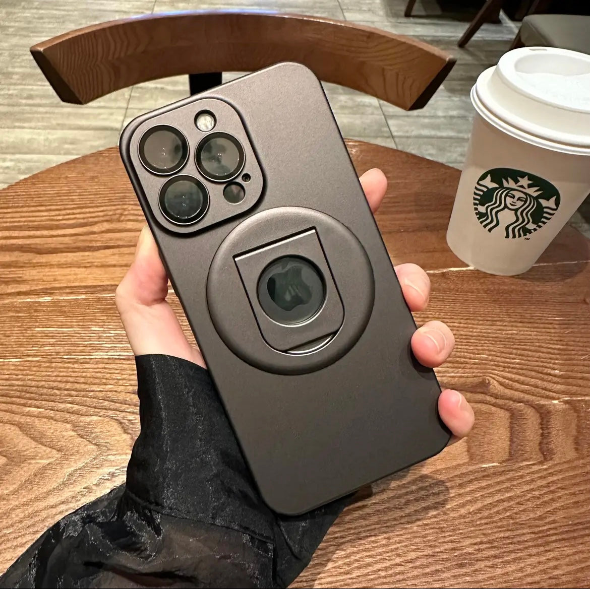 360° bracket magnetic suction apple 15-12 shell ultra-thin frosted lens full package