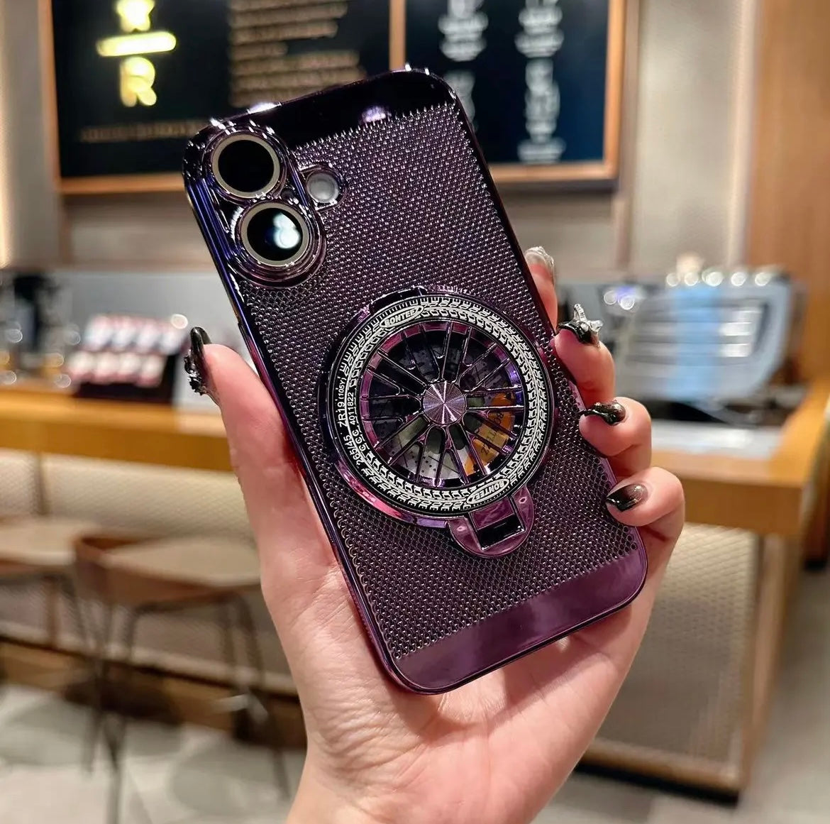 Applicable to  16-11 mobile phone case electroplating heat dissipation net, decompression gyroscope bracket