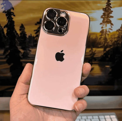 Internet celebrity trend PC electroplating shell Apple 16/15/14/13/12 mobile phone shell all-inclusive nano simple