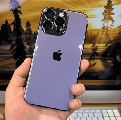 Internet celebrity trend PC electroplating shell Apple 16/15/14/13/12 mobile phone shell all-inclusive nano simple