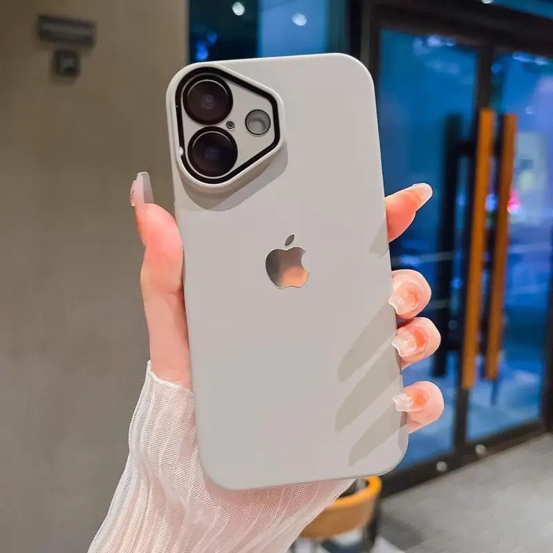 iPhone 16-12 mobile phone case ultra-thin frosted with lens film skin feel high-end