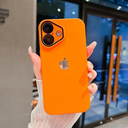 iPhone 16-12 mobile phone case ultra-thin frosted with lens film skin feel high-end