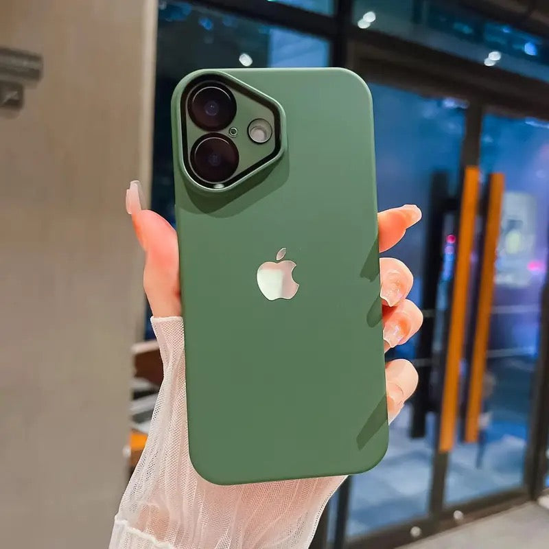 iPhone 16-12 mobile phone case ultra-thin frosted with lens film skin feel high-end