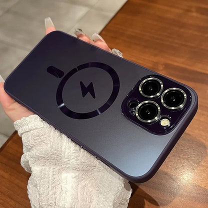 جراب Yubo مناسب لهاتف Apple 16-11 المحمول مع شحن مغناطيسي وتغطية كاملة وفيلم عدسة غير لامع 