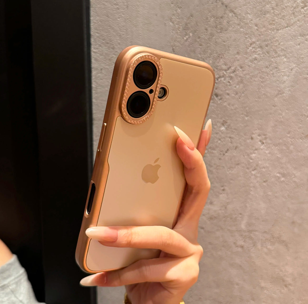 New high-grade frosted waist suitable for iPhone16-12 simple and anti-fall