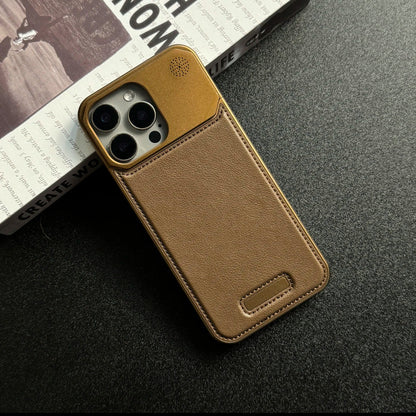 Apple 16-13 leather aluminum alloy protective case aromatherapy magnetic suction