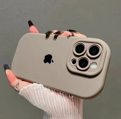 Apple 16-11 case full cover anti-fall ins pure color simple skin-feel frosted metal buttons