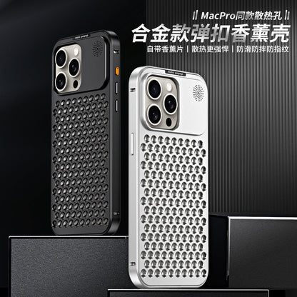 Apple 16-12 aluminum alloy honeycomb heat dissipation metal anti-fall case