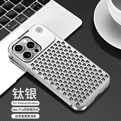 Apple 16-12 aluminum alloy honeycomb heat dissipation metal anti-fall case