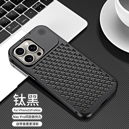Apple 16-12 aluminum alloy honeycomb heat dissipation metal anti-fall case