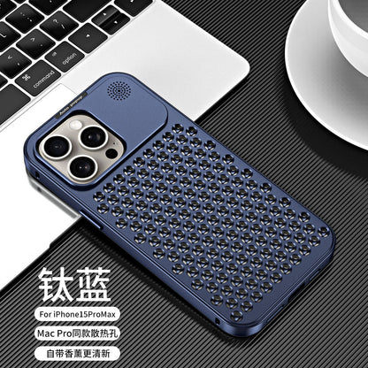 Apple 16-12 aluminum alloy honeycomb heat dissipation metal anti-fall case