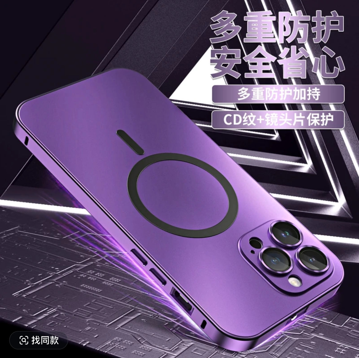 iPhone 16-12 case with metal frame and high-end protection, snap-on design