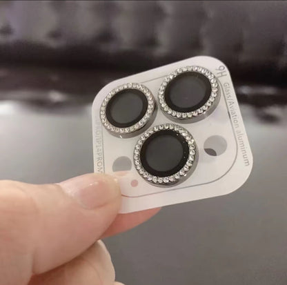 Diamond iPhone 16-12 mobile phone lens film metal inlaid diamond
