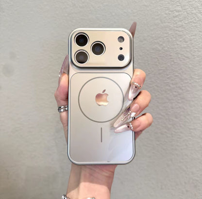 iPhone 17-13 new large window premium frosted magnetic phone case