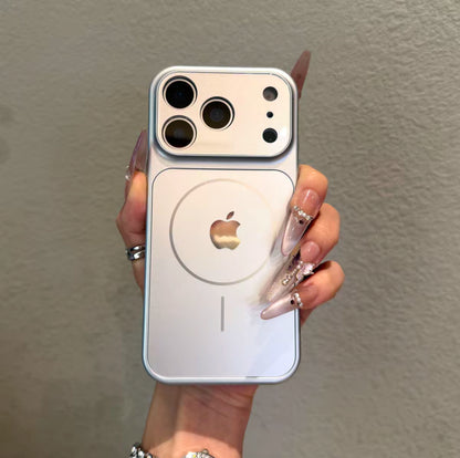 iPhone 17-13 new large window premium frosted magnetic phone case